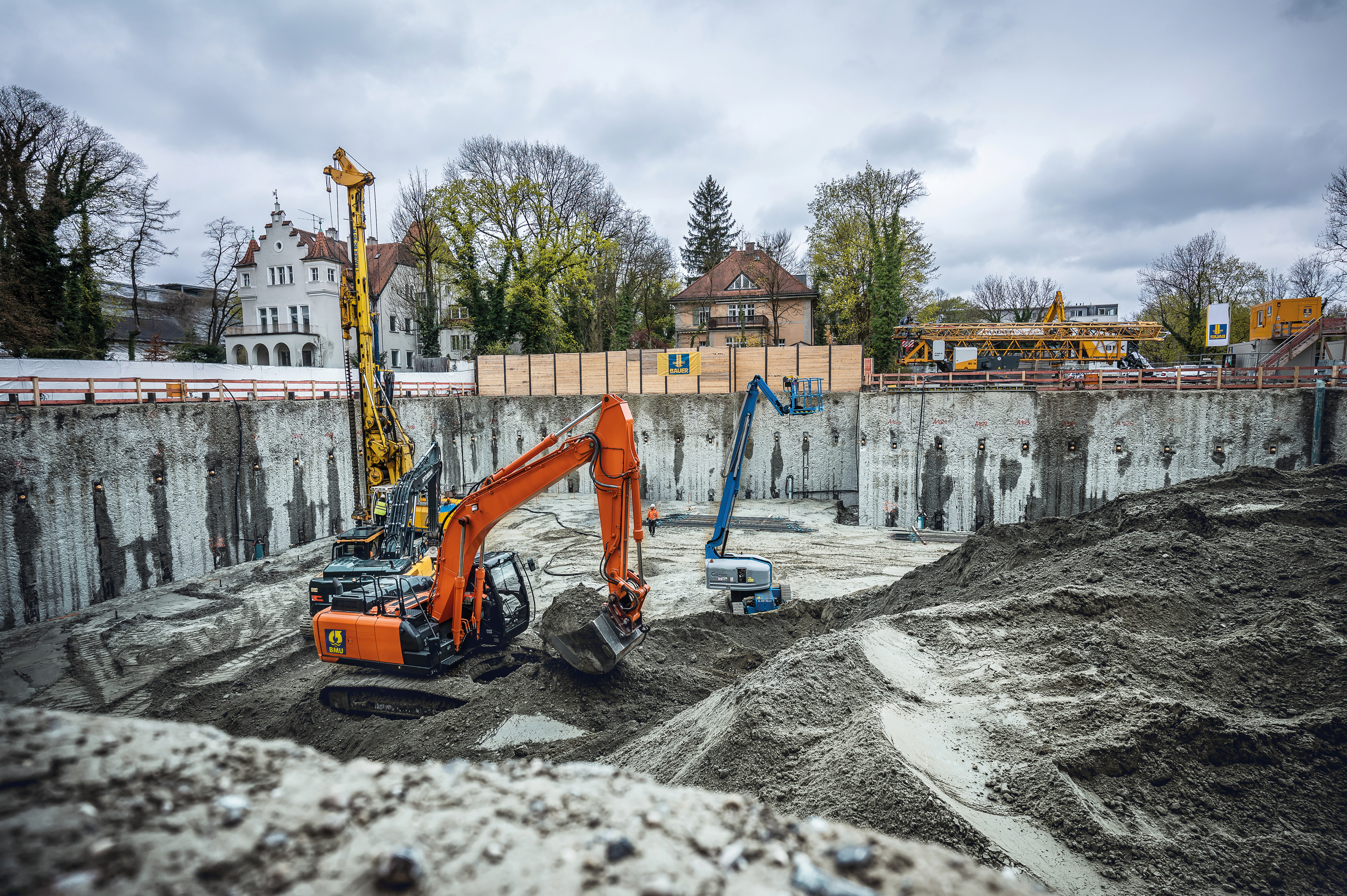 Baugrubenerstellung mit geothermisch aktivierten Elementen durch Bauer Resources
