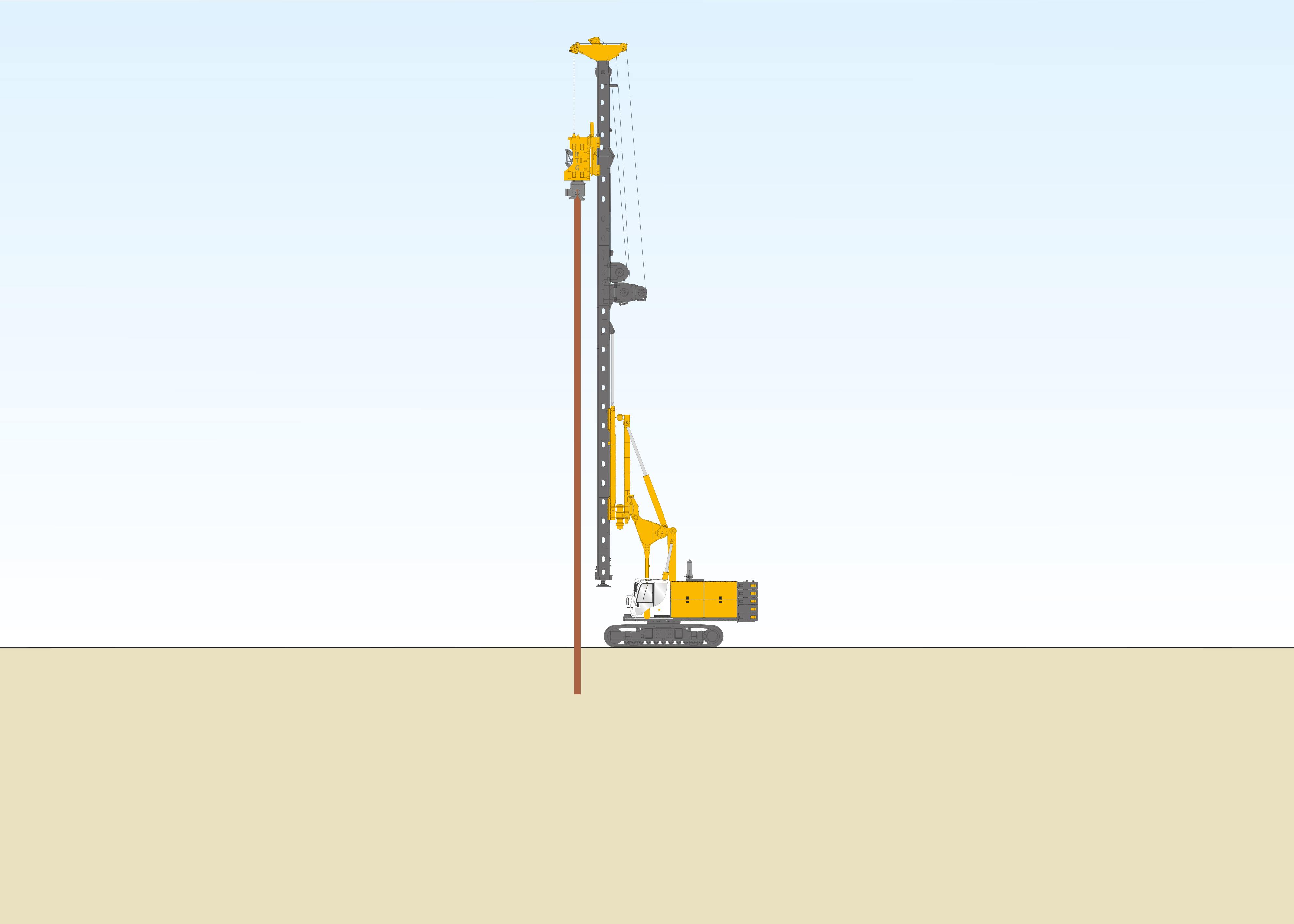Verfahrensskizze Hochfrequenzvibration von Bauer Spezialtiefbau