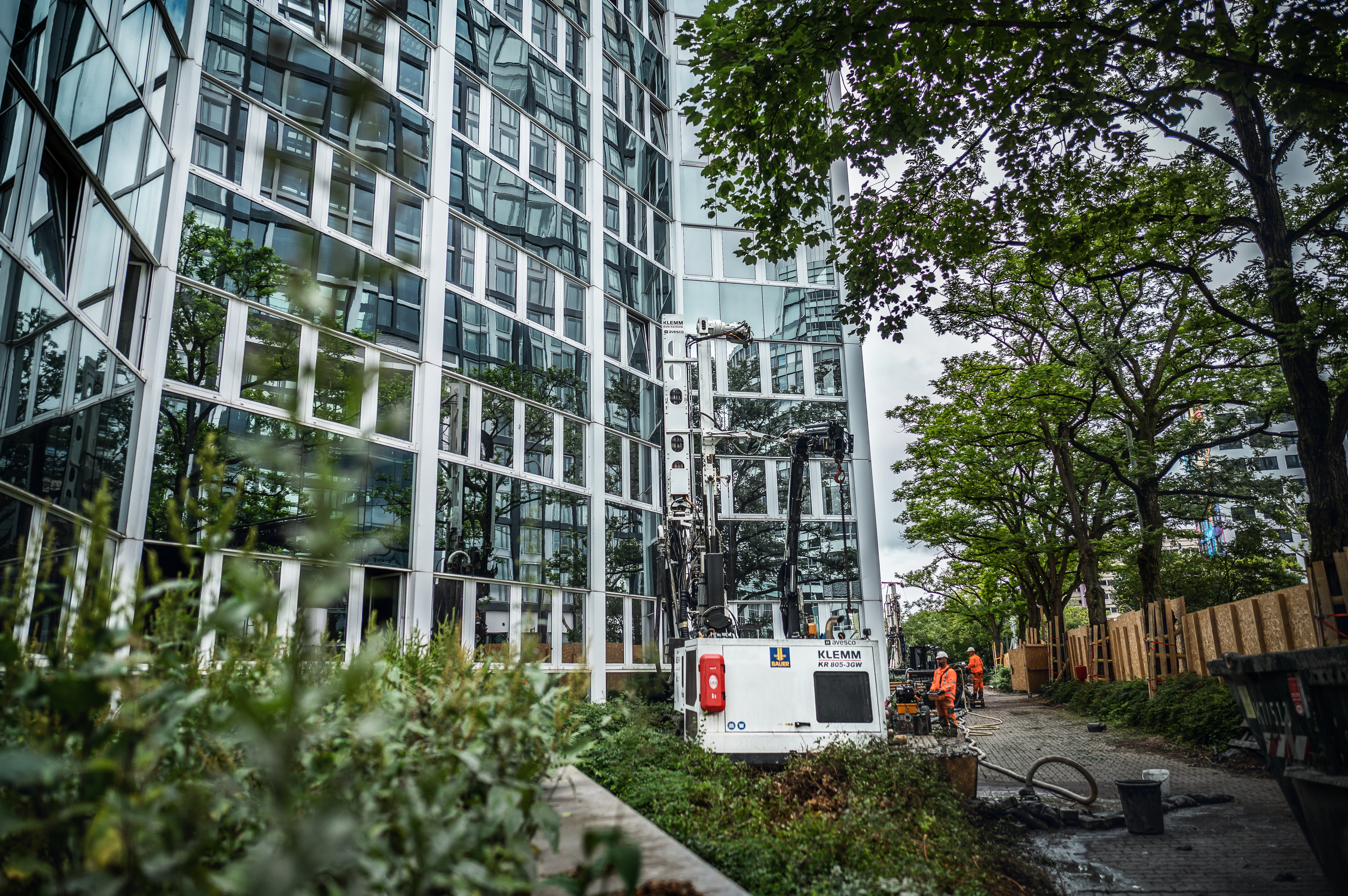 Bauer Resources installed a geothermal probe system for the Mergenthaler in Eschborn