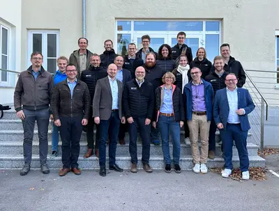 Kick-off event in October 2023 – The consortium is made up of BAUER Maschinen GmbH along with the Professorship for Fluid Systems Technology and the Chair for Fluid Mechanics at the FAU Erlangen–Nuremberg. 