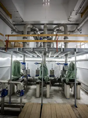 Neues Spülwasserpumpwerk der vierten Reinigungsstufe